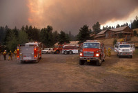 Hash Rock Fire-combined forces protect a school in fire's path