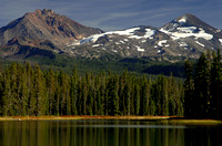 North and Middle Sisters from Scott Lake