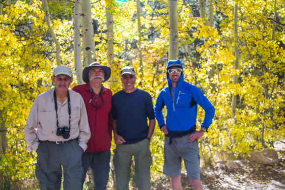 My hiking partners, me, John, Doug, and our guide, Ryan