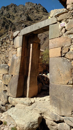 Inca home entrance Ollantaytambo