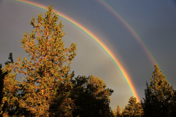 Dual rainbow display Crooked River Ranch